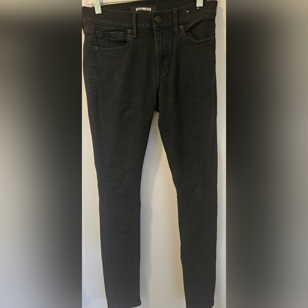 Express Stretch Ankle Legging Mid Rise Black Jeans Women's Size 4R